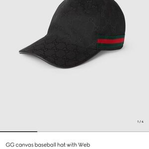 Gucci Black GG Canvas hat